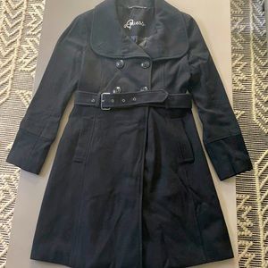 Black Guess Pea Coat. Size M.